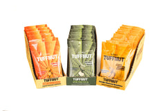 Display of tuffnut cashews on white background