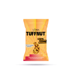 Lama Tuffnut mango flavor cashew package on a white background