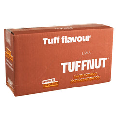 Box of Tuffnut hand roasted skinless Paprika almonds with Tuff flavour branding on a white background